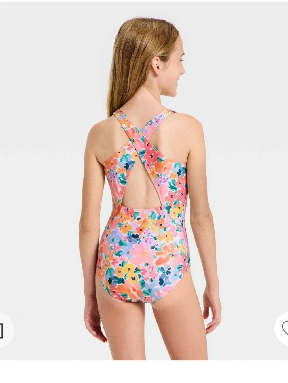 NWT Cat & Jack Sunny Fields One Piece Bathing Suit- S Or 6/7